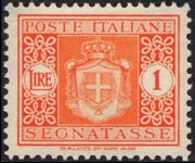 Italia 1945 - serie Tipi del 1934 senza fasci: 1 L