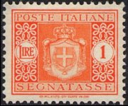 Italia 1945 - serie Tipi del 1934 senza fasci: 1 L