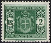 Italia 1945 - serie Tipi del 1934 senza fasci: 2 L