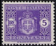 Italia 1945 - serie Tipi del 1934 senza fasci: 5 L