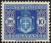 Italia 1945 - serie Tipi del 1934 senza fasci: 10 L