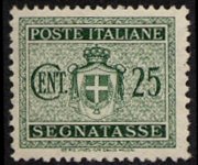 Italia 1945 - serie Stemma senza fasci - filigrana ruota alata: 25 c