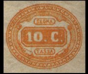 Italy 1863 - set Cipher inside oval: 10 c