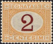 Italia 1870 - serie Cifra in un ovale: 2 c