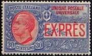 Italia 1908 - serie Effigie di Vittorio Emanuele III - per l'estero: 30 c