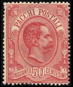 Italia 1884 - serie Effigie di Umberto I: 50 c