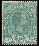 Italia 1884 - serie Effigie di Umberto I: 75 c