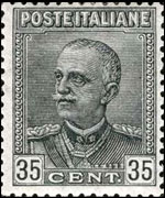 Italia 1927 - serie Effigie di Vittorio Emanuele III - tipo Parmeggiani: 35c