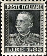 Italia 1927 - serie Effigie di Vittorio Emanuele III - tipo Parmeggiani: 1,85 L