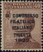 Italy 1908 - set Portrait of Victor Emmanuel III - left Michetti type: 40 c