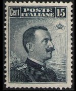 Italy 1906 - set Portrait of Victor Emmanuel III - right Michetti type: 15 c