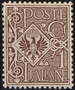 Italia 1901 - serie Floreale: 1 c