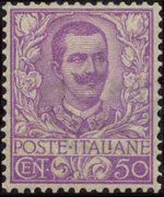 Italia 1901 - serie Floreale: 50 c
