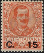 Italia 1901 - serie Floreale: 15 c su 20 c