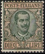 Italia 1901 - serie Floreale: 10 L