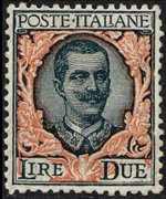 Italia 1901 - serie Floreale: 2 L
