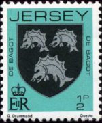 Jersey 1981 - set Coat of arms: ½ p