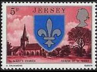 Jersey 1976 - set Coat of arms: 5 p