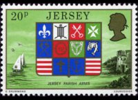 Jersey 1976 - set Coat of arms: 20 p