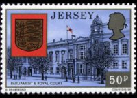 Jersey 1976 - set Coat of arms: 50 p