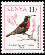 Kenya 1993 - serie Uccelli: 11 sh
