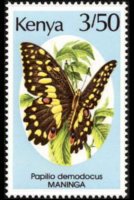 Kenya 1988 - serie Farfalle: 3,50 sh