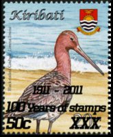 Kiribati 2008 - serie Uccelli: 50 c su 20 c
