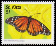 Saint Kitts 1997 - serie Farfalle: 1 $