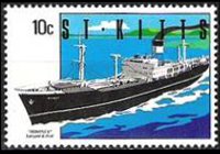 Saint Kitts 1990 - serie Navi: 10 c