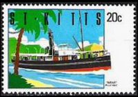 Saint Kitts 1990 - serie Navi: 20 c