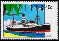 Saint Kitts 1990 - serie Navi: 40 c