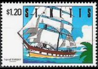 Saint Kitts 1990 - serie Navi: 1,20 $