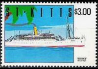 Saint Kitts 1990 - serie Navi: 3 $