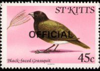 Saint Kitts 1981 - set Birds: 45 c