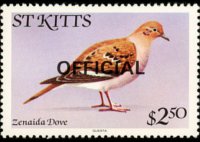 Saint Kitts 1981 - set Birds: 2,50 $