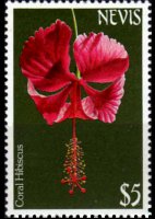 Nevis 1984 - serie Fiori: 5 $