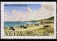 Nevis 1981 - set Landmarks: 2,50 $