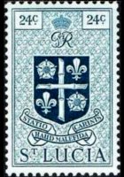 Santa Lucia 1949 - serie Re Giorgio VI e stemma: 24 c