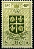 Santa Lucia 1949 - serie Re Giorgio VI e stemma: 48 c