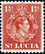 Santa Lucia 1938 - serie Re Giorgio VI e vedute: 1½ p