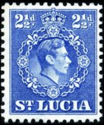 Saint Lucia 1938 - set King George VI and landscapes: 2½ p