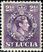 Santa Lucia 1938 - serie Re Giorgio VI e vedute: 2½ p