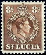 Santa Lucia 1938 - serie Re Giorgio VI e vedute: 8 p