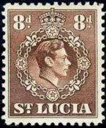 Santa Lucia 1938 - serie Re Giorgio VI e vedute: 8 p