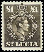 Santa Lucia 1938 - serie Re Giorgio VI e vedute: 1 £