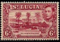 Saint Lucia 1938 - set King George VI and landscapes: 6 p