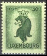 Lussemburgo 1945 - serie Leone araldico: 30 c