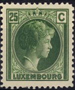 Lussemburgo 1926 - serie Granduchessa Charlotte: 25 c