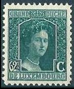 Lussemburgo 1914 - serie Granduchessa Maria Adelaide: 62½ c