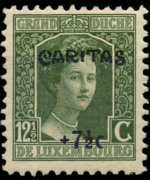 Lussemburgo 1914 - serie Granduchessa Maria Adelaide: 12½ c + 7½ c